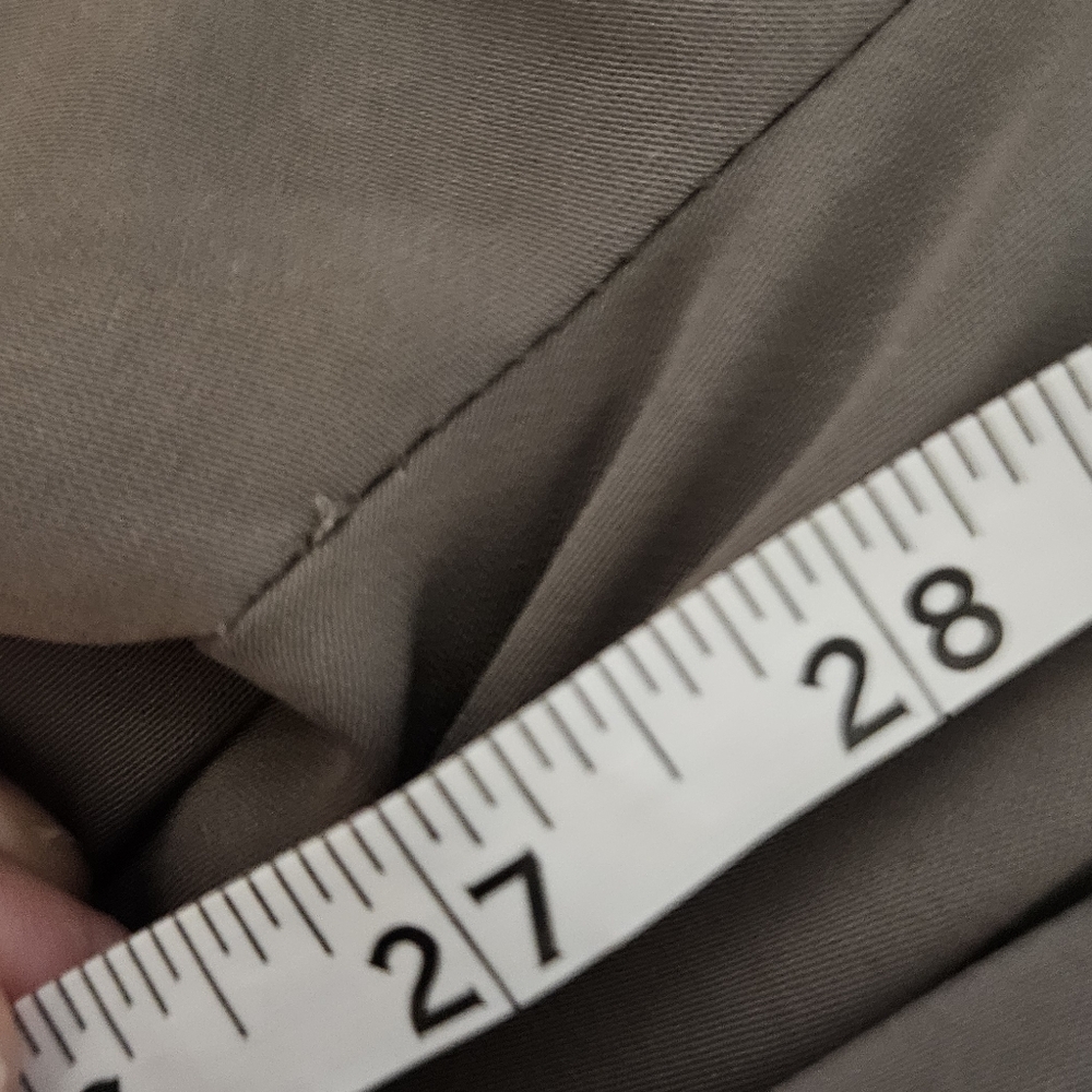Tan Dress Pants with Wide-Leg Design and Pleated Front - Picture 11 of 15